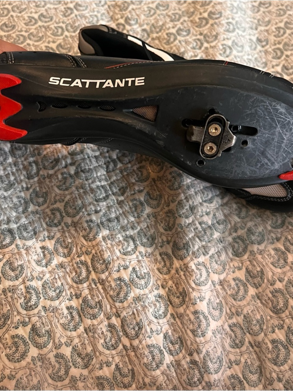Sp Connect Cycling Shoes In Black, White & Red View 6